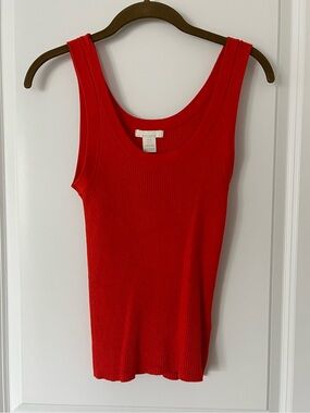 H&M Red XS Basics Ribbed Tank